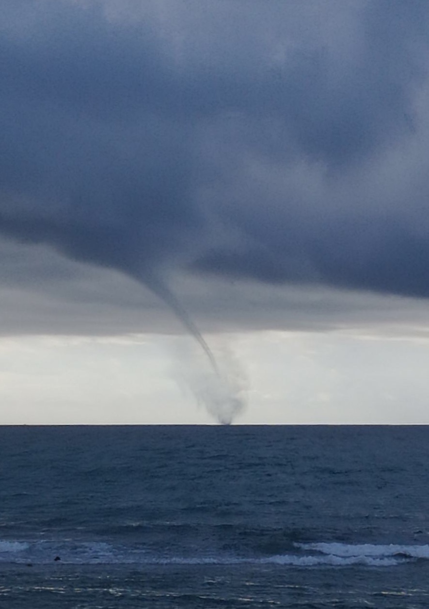 Trombe marine sul mare di Ostia